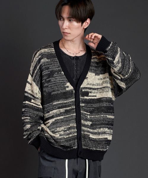 NO ID.(ノーアイディ)の「【NO ID.】Cotton Knit Reversible V-Neck Cardigan / コットン ニット リバーシブル Vネック カーディガン(カーディガン/ボレロ・メンズ・アイボリー/ブルーグレー/ブラック・ONE SIZE)」の16枚目の写真