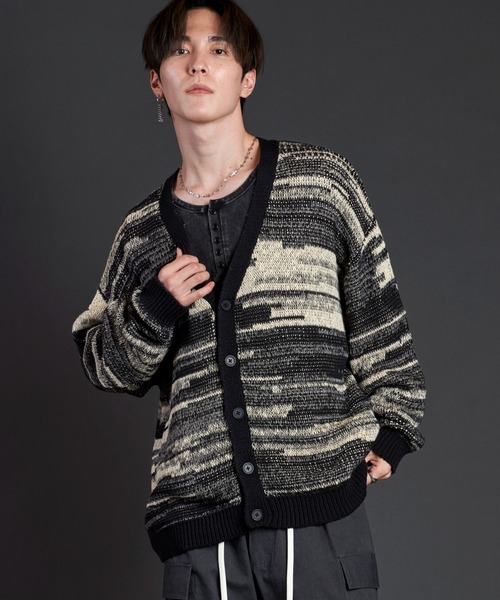 NO ID.(ノーアイディ)の「【NO ID.】Cotton Knit Reversible V-Neck Cardigan / コットン ニット リバーシブル Vネック カーディガン(カーディガン/ボレロ・メンズ・アイボリー/ブルーグレー/ブラック・ONE SIZE)」の17枚目の写真