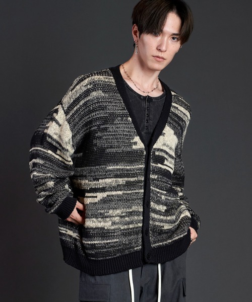 NO ID.(ノーアイディ)の「【NO ID.】Cotton Knit Reversible V-Neck Cardigan / コットン ニット リバーシブル Vネック カーディガン(カーディガン/ボレロ・メンズ・アイボリー/ブルーグレー/ブラック・ONE SIZE)」の18枚目の写真