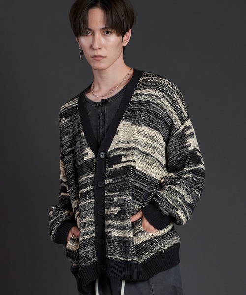 NO ID.(ノーアイディ)の「【NO ID.】Cotton Knit Reversible V-Neck Cardigan / コットン ニット リバーシブル Vネック カーディガン(カーディガン/ボレロ・メンズ・アイボリー/ブルーグレー/ブラック・ONE SIZE)」の19枚目の写真