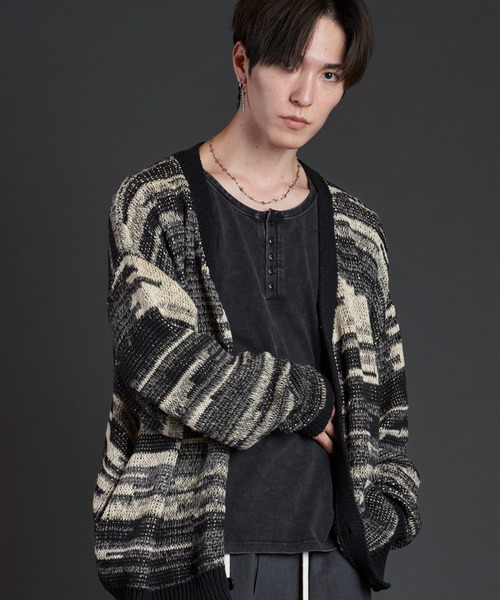 NO ID.(ノーアイディ)の「【NO ID.】Cotton Knit Reversible V-Neck Cardigan / コットン ニット リバーシブル Vネック カーディガン(カーディガン/ボレロ・メンズ・アイボリー/ブルーグレー/ブラック・ONE SIZE)」の21枚目の写真