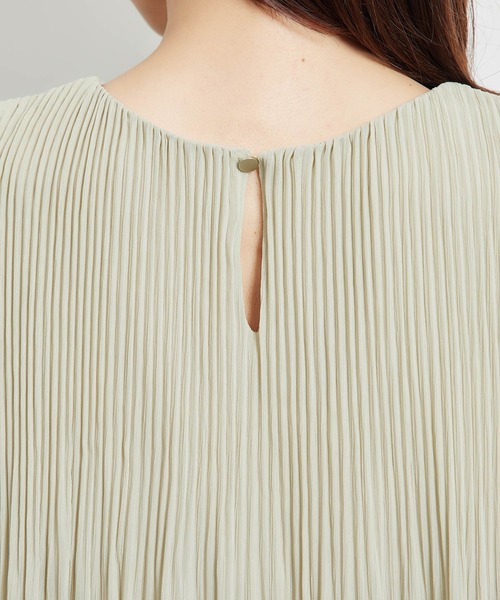 ROPE' PICNIC(ロペピクニック)の「楽キレイ カップ付きプリーツブラウス(シャツ/ブラウス・レディース・ブルー/ベージュ/ダークブラウン・36/38)」の17枚目の写真