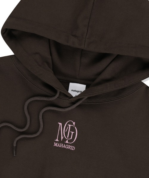 パーカー 「mahagrid/マハグリッド」MGD SERIF LOGO CROP HOODIE/セリフロゴ クロップ プルオーバーパーカー レディー 86802235b_b_08_500.jpg