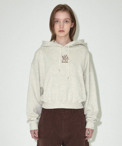 パーカー 「mahagrid/マハグリッド」MGD SERIF LOGO CROP HOODIE/セリフロゴ クロップ プルオーバーパーカー レディー MAHAGRID パーカー 「mahagrid/マハグリッド」MGD SERIF LOGO