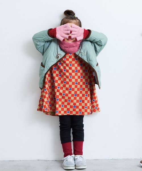 BIG FIELD（ビッグフィールド）の「コットンキャンディニット手袋(スマホ対応)（手袋・キッズ・チャコール/ベージュ/ピンク・S/M）」の10枚目の写真