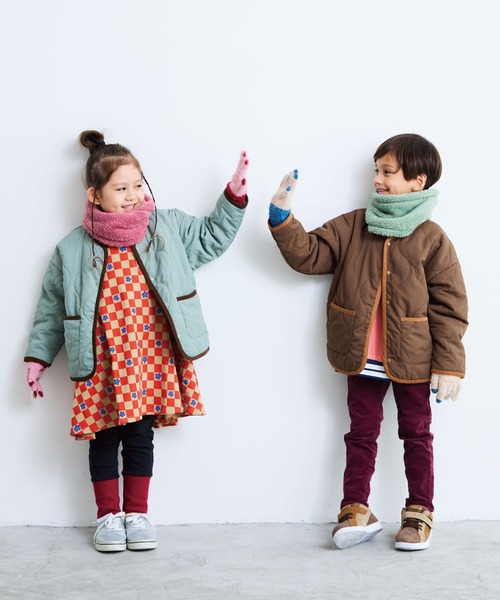 BIG FIELD（ビッグフィールド）の「コットンキャンディニット手袋(スマホ対応)（手袋・キッズ・チャコール/ベージュ/ピンク・S/M）」の15枚目の写真