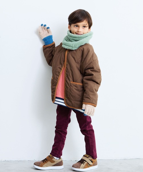 BIG FIELD（ビッグフィールド）の「コットンキャンディニット手袋(スマホ対応)（手袋・キッズ・チャコール/ベージュ/ピンク・S/M）」の12枚目の写真