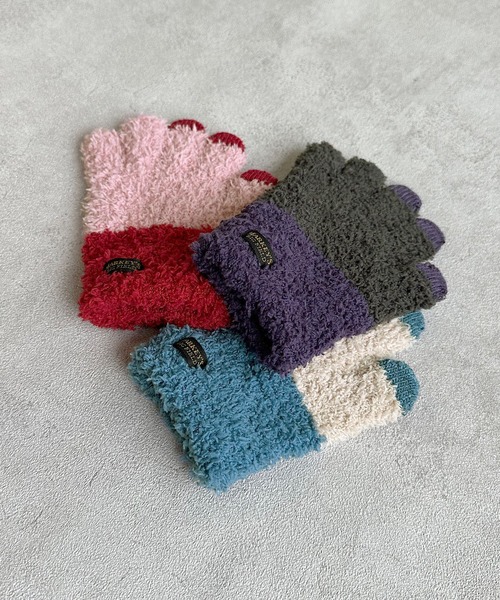 BIG FIELD（ビッグフィールド）の「コットンキャンディニット手袋(スマホ対応)（手袋・キッズ・チャコール/ベージュ/ピンク・S/M）」の4枚目の写真