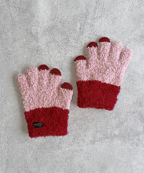 BIG FIELD（ビッグフィールド）の「コットンキャンディニット手袋(スマホ対応)（手袋・キッズ・チャコール/ベージュ/ピンク・S/M）」の7枚目の写真