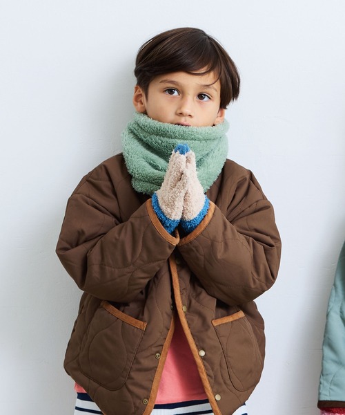 BIG FIELD（ビッグフィールド）の「コットンキャンディニット手袋(スマホ対応)（手袋・キッズ・チャコール/ベージュ/ピンク・S/M）」の16枚目の写真