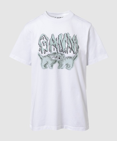 GANNI（ガニー）の「GANNI/ガニー WHITE GRAPHIC BUNNY JERSEY T