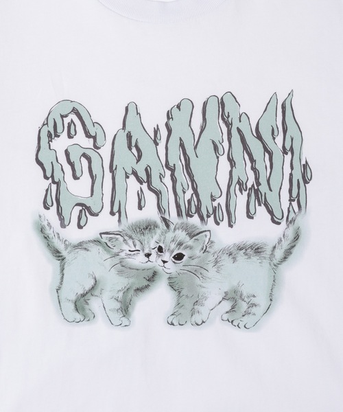 GANNI（ガニー）の「Basic Jersey Love Cats Relaxed T-shirt（T