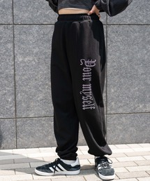 WEGO | WEGO/【24年秋冬新作】ラインストーンロゴスウェットパンツ(スウェットパンツ)