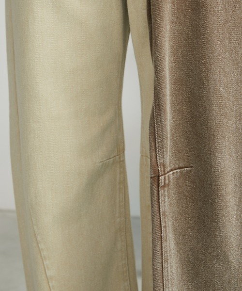 Aunt Marie's（アントマリーズ）の「ヴィンテージライクバレルカーブパンツ（デニムパンツ・レディース・ベージュ/ブラウン・S/M/L）」の21枚目の写真