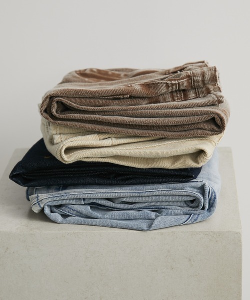 Aunt Marie's（アントマリーズ）の「ヴィンテージライクバレルカーブパンツ（デニムパンツ・レディース・ベージュ/ブラウン・S/M/L）」の22枚目の写真