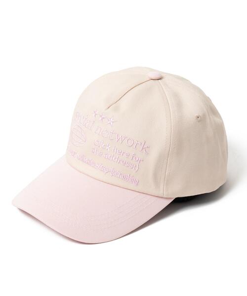 WEGO(ウィゴー)の「WEGO/ロゴ刺繍バイカラーキャップ(キャップ・レディース・ライトピンク/ブラック/ブラウン/ネイビー・FREE)」の5枚目の写真