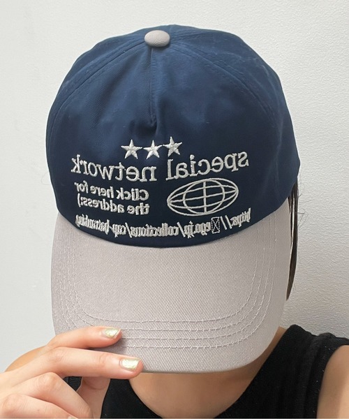 WEGO(ウィゴー)の「WEGO/ロゴ刺繍バイカラーキャップ(キャップ・レディース・ライトピンク/ブラック/ブラウン/ネイビー・FREE)」の16枚目の写真