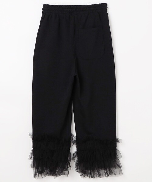 VIVIANO(ヴィヴィアーノ)の「VIVIANO/ヴィヴィアーノ Tulle Sweat Pants / VS-AW24-CS08 / スウェットパンツ(スウェットパンツ・レディース・ブラック・MEDIUM)」の2枚目の写真