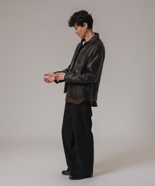 ナッパレザー シングルレザーライダースジャケット（レザー