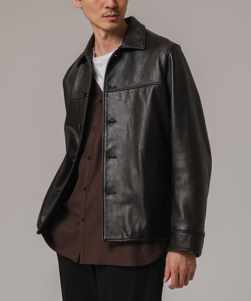 EDIFICE（エディフィス）の「ゴートレザー スポーツジャケット（ライダースジャケット・メンズ・ブラック・SMALL/MEDIUM/LARGE/X-LARGE）」の4枚目の写真