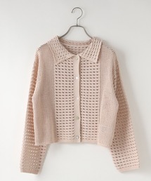 LOWRYS FARM | レーシーポロニットロングスリーブ 142973(ニット/セーター)