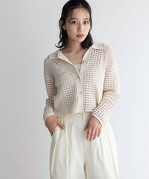 レーシーポロニットロングスリーブ 142973