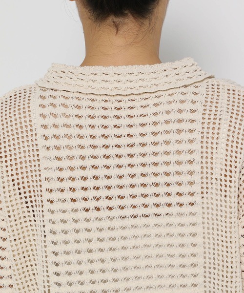 購入不可 セール】レーシーポロニットロングスリーブ 142973（ニット/セーター