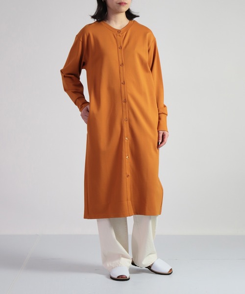 OWLEYE by domingo（アウルアイ バイドミンゴ）の「[ OWLEYE by domingo / アウルアイ ] ポンチカーディガンワンピース（ワンピース・レディース・ブラック/オレンジ/ライトベージュ・M/L）」の5枚目の写真