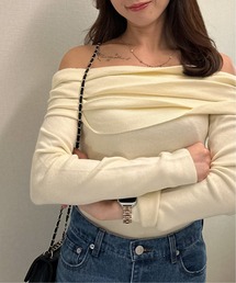 12Gオフショルニットプルオーバー