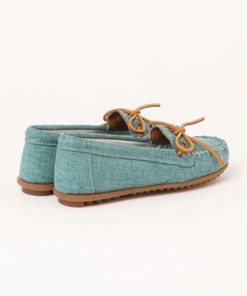 Minnetonka(ミネトンカ)の「《MINNETONKA》モカシン キャンバス モック CANVAS MOC(モカシン/デッキシューズ・レディース・ライトブルー・US5/US5.5)」の2枚目の写真