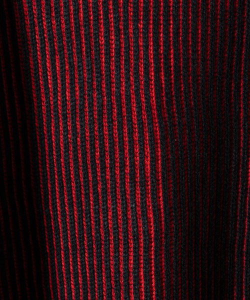 KUUUPY(クーピー)の「Ribbed Color-Block Crewneck Knit - 畦編み配色クルーネックニット(ニット/セーター・メンズ・レッド/ブルー/オレンジ・LARGE/MEDIUM/SMALL)」の11枚目の写真