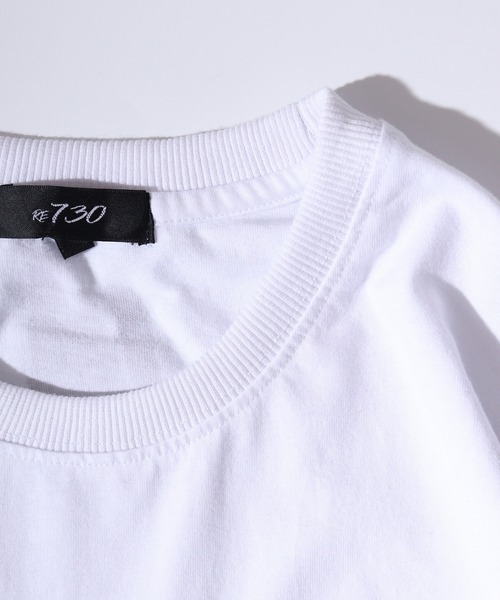 RE730(アールイーセブンサーティー)の「Back cross fake layered grunge processing long T / バッククロス フェイクレイヤード グランジ加工 ロンT unisex(Tシャツ/カットソー・メンズ・ホワイト/ブラック・M/L)」の7枚目の写真
