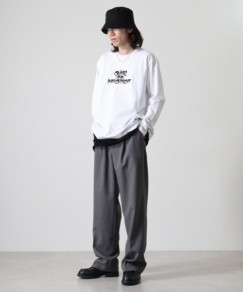 RE730(アールイーセブンサーティー)の「Back cross fake layered grunge processing long T / バッククロス フェイクレイヤード グランジ加工 ロンT unisex(Tシャツ/カットソー・メンズ・ホワイト/ブラック・M/L)」の17枚目の写真