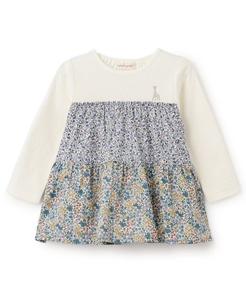 【セール】ドビー接結花柄チュニック（チュニック）｜Sophie la girafe（ソフィーラジラフ）