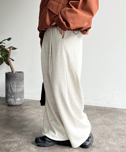 CPCM（シーピーシーエム）の「スウェットワイドパンツ（スウェットパンツ・レディース・グレー/チャコールグレー/アイボリー・FREE）」の6枚目の写真