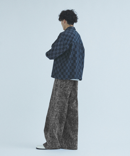 417 EDIFICE(フォーワンセブンエディフィス)の「”WIDE Leg Flare” chemicl 5P パンツ(デニムパンツ・メンズ・ブラック/ブラウン/ネイビー・MEDIUM/LARGE)」の11枚目の写真