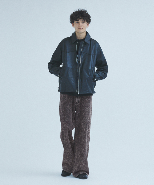 417 EDIFICE(フォーワンセブンエディフィス)の「”WIDE Leg Flare” chemicl 5P パンツ(デニムパンツ・メンズ・ブラック/ブラウン/ネイビー・MEDIUM/LARGE)」の19枚目の写真