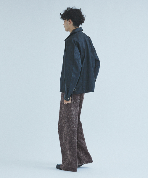 417 EDIFICE(フォーワンセブンエディフィス)の「”WIDE Leg Flare” chemicl 5P パンツ(デニムパンツ・メンズ・ブラック/ブラウン/ネイビー・MEDIUM/LARGE)」の20枚目の写真