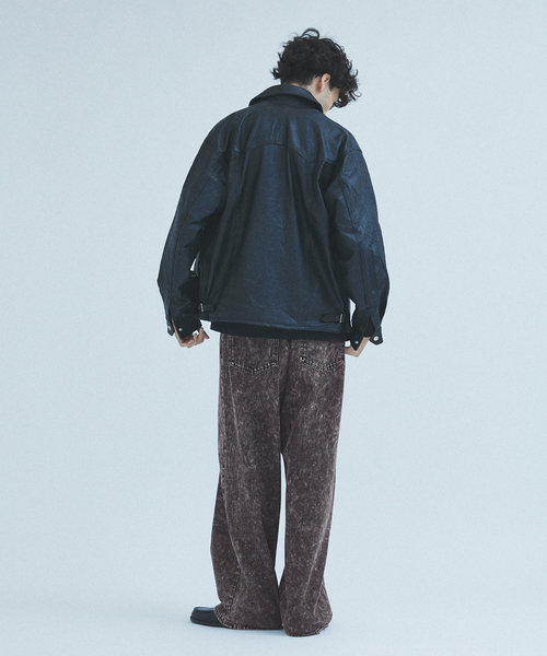 417 EDIFICE(フォーワンセブンエディフィス)の「”WIDE Leg Flare” chemicl 5P パンツ(デニムパンツ・メンズ・ブラック/ブラウン/ネイビー・MEDIUM/LARGE)」の21枚目の写真