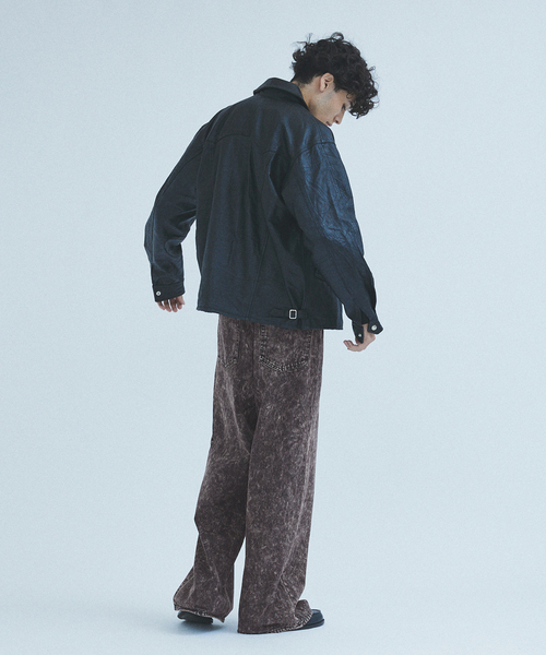 417 EDIFICE(フォーワンセブンエディフィス)の「”WIDE Leg Flare” chemicl 5P パンツ(デニムパンツ・メンズ・ブラック/ブラウン/ネイビー・MEDIUM/LARGE)」の22枚目の写真