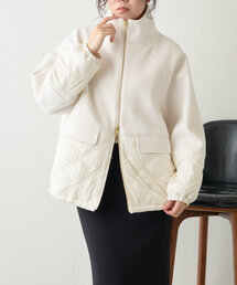キルティング切替ジャケット