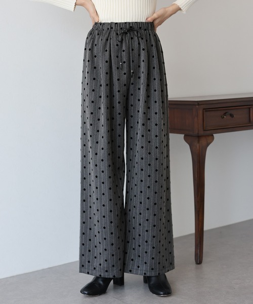 BLUEEAST（ブルーイースト）の「フロッキードットパンツ（その他パンツ・レディース・グレー/ベージュ・MEDIUM）」の15枚目の写真