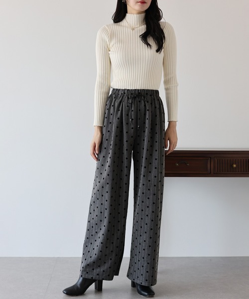 BLUEEAST（ブルーイースト）の「フロッキードットパンツ（その他パンツ・レディース・グレー/ベージュ・MEDIUM）」の16枚目の写真