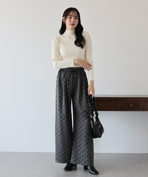 BLUEEAST（ブルーイースト）の「フロッキードットパンツ（その他パンツ・レディース・グレー/ベージュ・MEDIUM）」の19枚目の写真