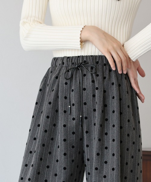 BLUEEAST（ブルーイースト）の「フロッキードットパンツ（その他パンツ・レディース・グレー/ベージュ・MEDIUM）」の20枚目の写真