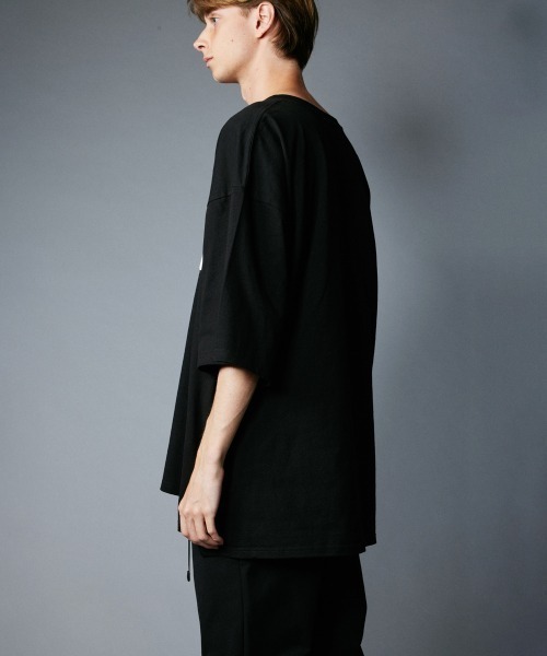 rehacer : Portfolio foaming Logo CS / ポートフォリオ フォーミング ロゴ ワイド カットソー（Tシャツ/カットソー）｜rehacer（レアセル）