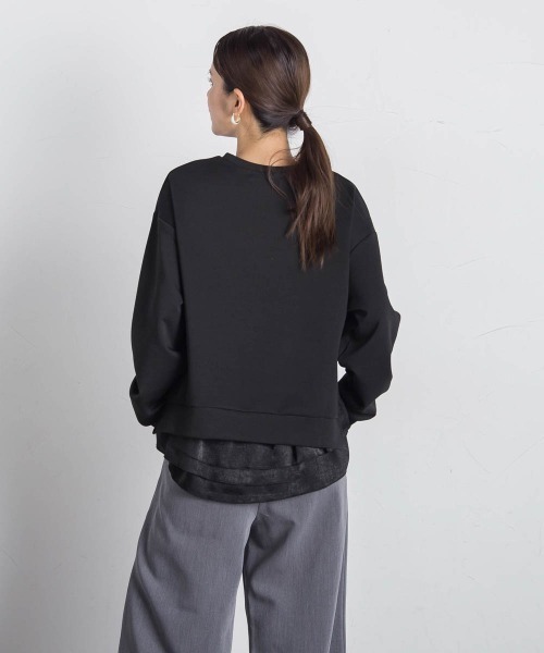 VICKY(ビッキー)の「【アンサンブル】サイドスリット+ティアードタンク≪洗濯機で洗える≫(Tシャツ/カットソー・レディース・ホワイト/ブラック/ブラック系その他/ライトグレー・M)」の15枚目の写真