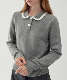 Fano Studios フリル ニット ポロシャツ Fano Studios フリル ニット ポロシャツ chuclla｜フリルニット