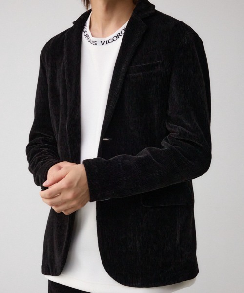 【セール】ベロアコーデュロイステイサムジャケット（テーラードジャケット）｜AZUL BY MOUSSY（アズールバイマウジー）