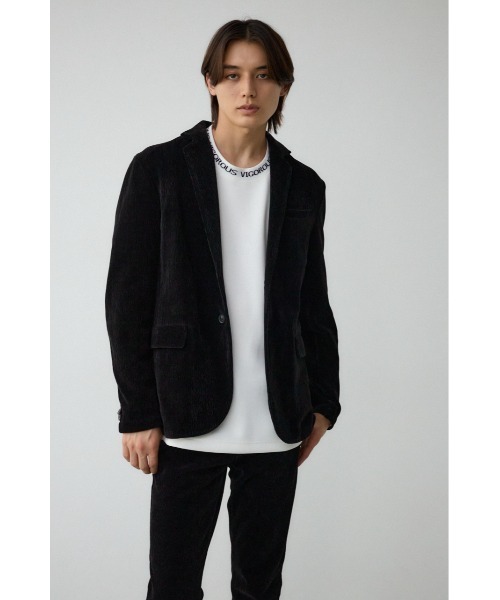 AZUL by moussy（アズールバイマウジー）の「ベロアコーデュロイステイサムジャケット（テーラードジャケット・メンズ・ブラック/グレー・LARGE/MEDIUM）」の4枚目の写真